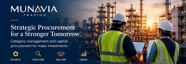 Two engineers in hard hats and high-visibility vests reviewing plans at an industrial plant